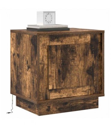 vidaXL Bedside Cabinet Smoked Oak 44 x 34.5 x 45 cm Engineered Wood