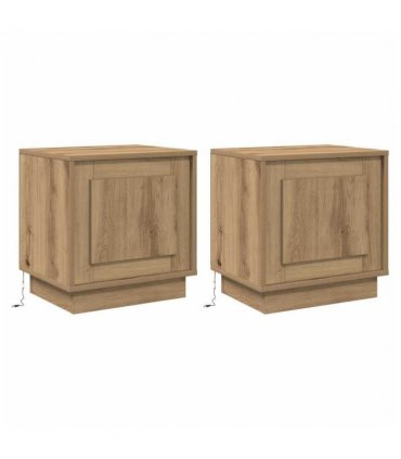 vidaXL Bedside Cabinet 2 pcs Artisan Oak 44 x 34.5 x 45 cm