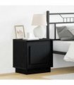 vidaXL Bedside Cabinet 2 pcs Black 44 x 34.5 x 45 cm Engineered Wood