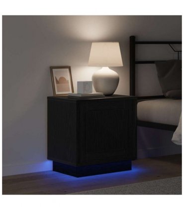 vidaXL Bedside Cabinet 2 pcs Black 44 x 34.5 x 45 cm Engineered Wood