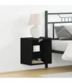 vidaXL Floating Shelf with LED Light 2 pcs Black 40 x 28.5 x 40 cm