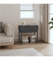 vidaXL Console Table Grey 76.5x40x75 cm Solid Wood Pine