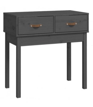 vidaXL Console Table Grey 76.5x40x75 cm Solid Wood Pine