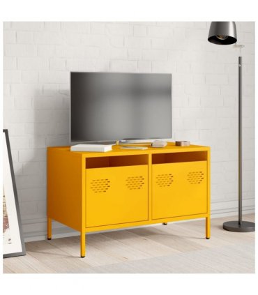 vidaXL TV Cabinet Mustard Yellow 68x39x43.5 cm Cold-rolled Steel