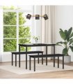 vidaXL Bench Black Oak 110 x 35 x 45 cm Engineered Wood