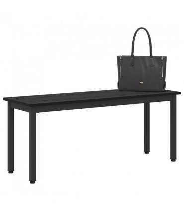 vidaXL Bench Black Oak 110 x 35 x 45 cm Engineered Wood