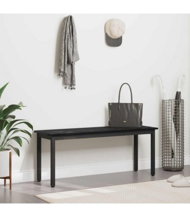 vidaXL Bench Black Oak 110 x 35 x 45 cm Engineered Wood