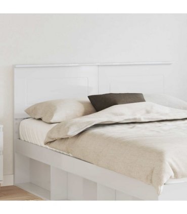 vidaXL Headboard Gloss White Engineered wood