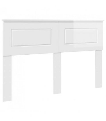 vidaXL Headboard Gloss White Engineered wood