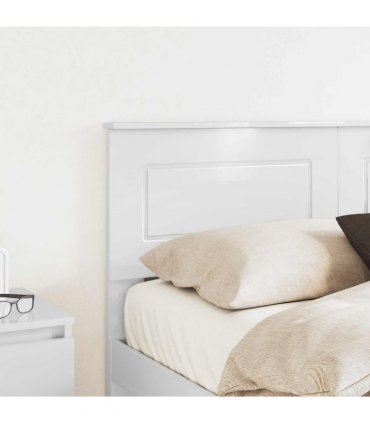 vidaXL Headboard Gloss White Engineered wood