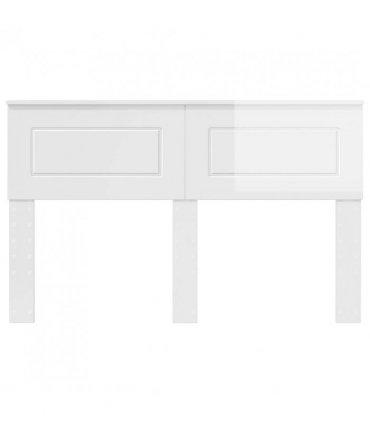 vidaXL Headboard Gloss White Engineered wood