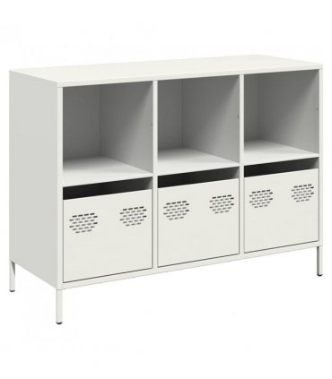 vidaXL Sideboard White 101.5x39x73.5 cm Cold-rolled Steel