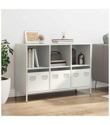 vidaXL Sideboard White 101.5x39x73.5 cm Cold-rolled Steel