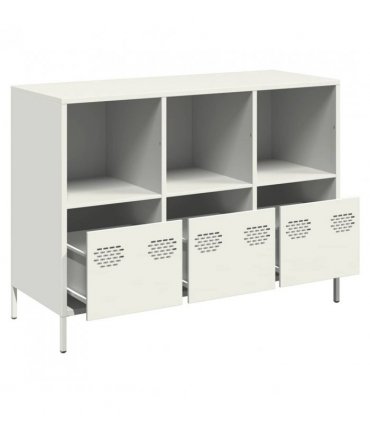 vidaXL Sideboard White 101.5x39x73.5 cm Cold-rolled Steel
