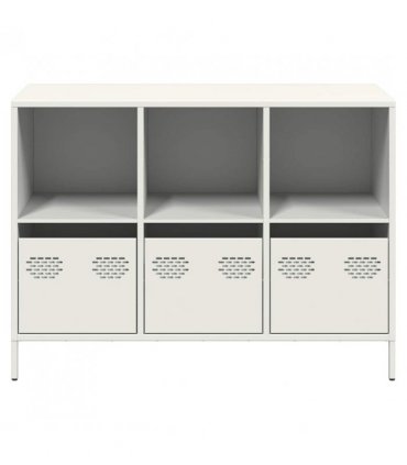 vidaXL Sideboard White 101.5x39x73.5 cm Cold-rolled Steel