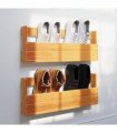vidaXL Wall-mounted Shoe Racks 2 pcs Wax Brown 59x8.5x23.5 cm Solid Wood Pine