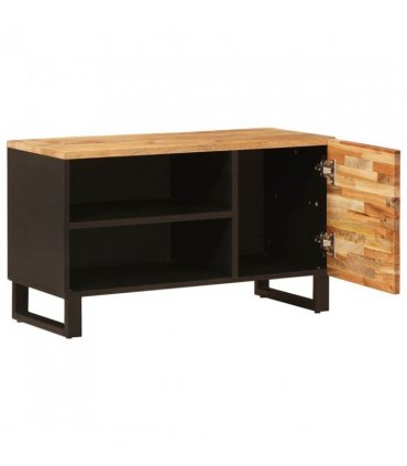 vidaXL TV Cabinet with Shelf Brown 80 x 33 x 46 cm Solid Mango Wood
