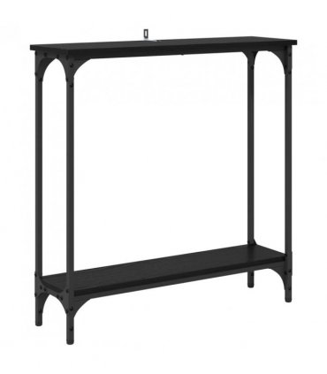 vidaXL Console Table Black Oak 75 x 22.5 x 75 cm Engineered Wood
