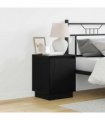 vidaXL Bedside Cabinet Black Oak 39 x 34.5 x 50 cm Engineered wood