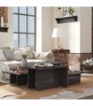 vidaXL Coffee Table | Set of 2 | High gloss grey | Chipboard | 111.5x50x33 cm