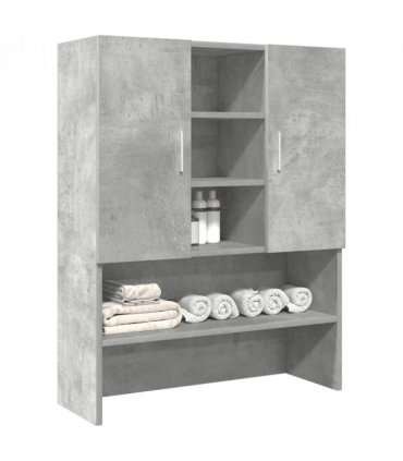 vidaXL Washing Machine Cabinet Concrete Grey 70.5x25.5x90 cm