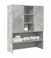 vidaXL Washing Machine Cabinet Concrete Grey 70.5x25.5x90 cm