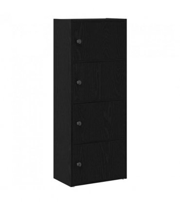 vidaXL Bookcase Black Oak 40x24x102 cm Engineered Wood