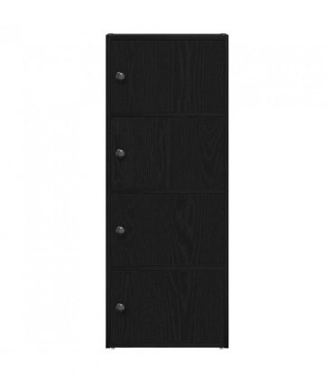 vidaXL Bookcase Black Oak 40x24x102 cm Engineered Wood