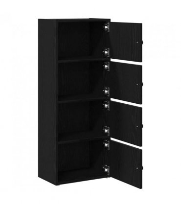 vidaXL Bookcase Black Oak 40x24x102 cm Engineered Wood
