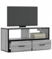 vidaXL TV Cabinet Grey Sonoma 80x31x39.5 cm Engineered Wood and Metal