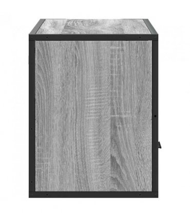 vidaXL TV Cabinet Grey Sonoma 80x31x39.5 cm Engineered Wood and Metal