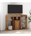 vidaXL Corner LED TV Cabinet Old Wood 100x40x68cm Engineered Wood