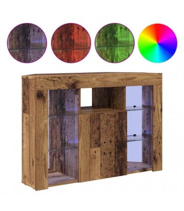 vidaXL Corner LED TV Cabinet Old Wood 100x40x68cm Engineered Wood