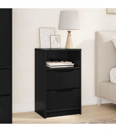 vidaXL Bedside Table Black 40 x 30 x 467 cm Engineered Wood