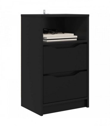vidaXL Bedside Table Black 40 x 30 x 467 cm Engineered Wood