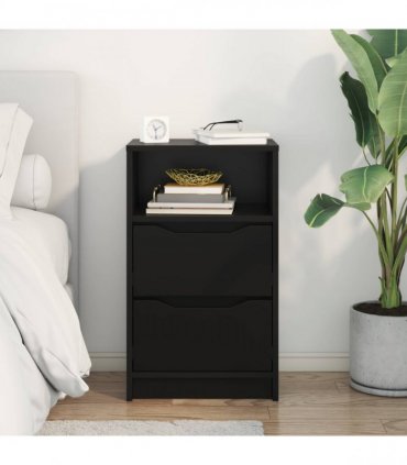 vidaXL Bedside Table Black 40 x 30 x 467 cm Engineered Wood