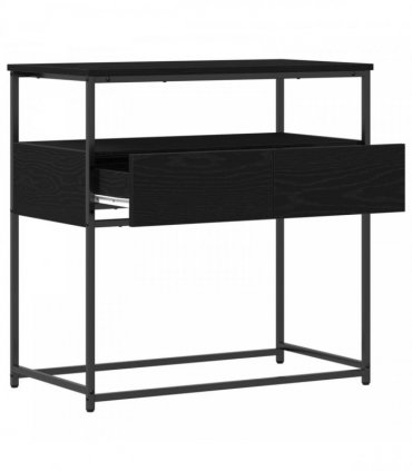 vidaXL Console Table Black Oak 75 x 40 x 75 cm Engineered Wood