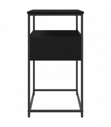 vidaXL Console Table Black Oak 75 x 40 x 75 cm Engineered Wood