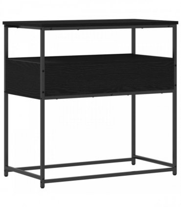vidaXL Console Table Black Oak 75 x 40 x 75 cm Engineered Wood