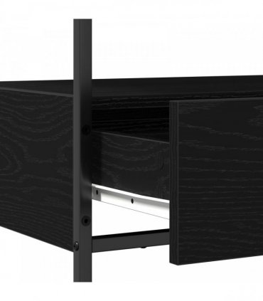 vidaXL Console Table Black Oak 75 x 40 x 75 cm Engineered Wood