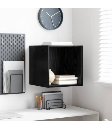 vidaXL Wall Cabinet Black Oak 37 x 37 x 37 cm Engineered Wood