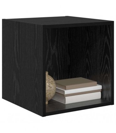 vidaXL Wall Cabinet Black Oak 37 x 37 x 37 cm Engineered Wood
