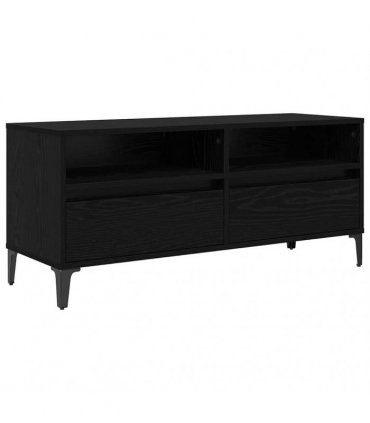 vidaXL TV Cabinet with Drawer Black Oak 100 x 34.5 x 44.5 cm