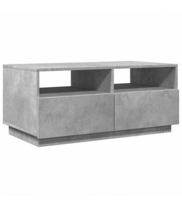 vidaXL Coffee Table with LED Lights Concrete Grey 90x49x40 cm