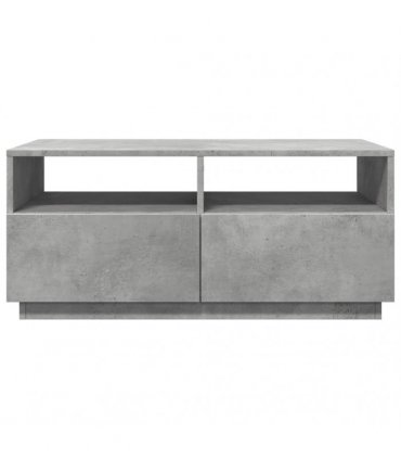 vidaXL Coffee Table with LED Lights Concrete Grey 90x49x40 cm