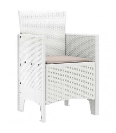 vidaXL Garden Chair 4 pcs White 53 x 49 x 85 cm Polypropylene