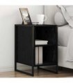 vidaXL Bedside Table 2 pcs Black Oak 39.5 x 30 x 50 cm Engineered Wood