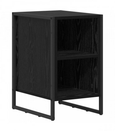 vidaXL Bedside Table 2 pcs Black Oak 39.5 x 30 x 50 cm Engineered Wood