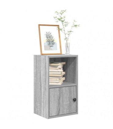 vidaXL Bookcase Grey Sonoma 31x24x52 cm Engineered Wood