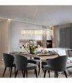 vidaXL Ceiling Lamp with Crystal Beads Silver 104 cm E14